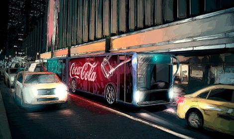 LCD屏幕公交车: 未来最吸金的移动广告牌