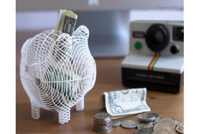 3D打印的网状小猪储蓄罐
