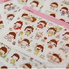momoi韩国超清新可爱表情女孩日记贴纸富士拍立得相机DIY相册贴纸