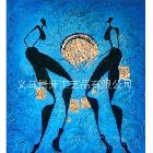 纯手工绘画，抽象非洲人舞蹈油画家居酒店装饰，厂家直销！HT1215